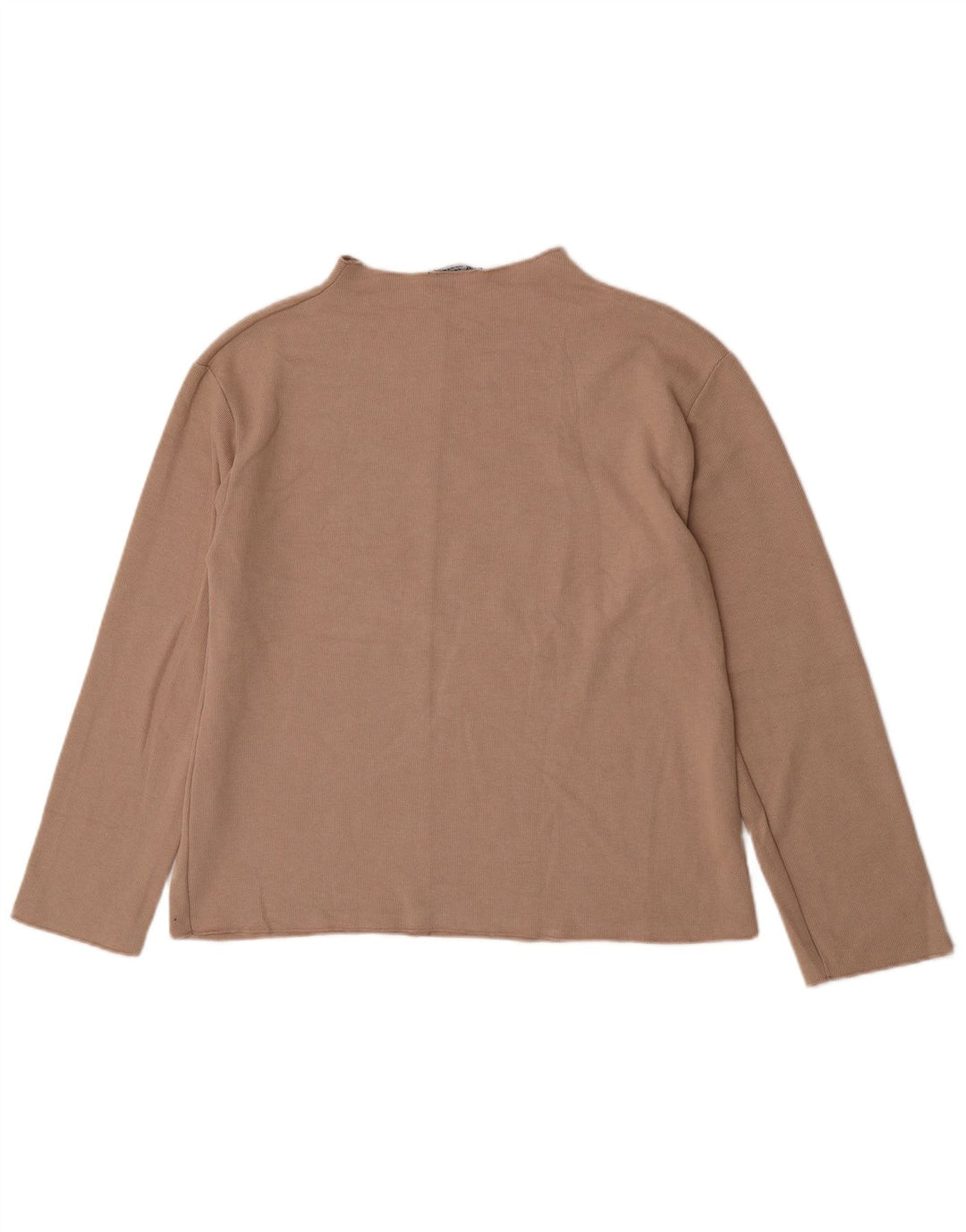 Zara Womens Top Long Sleeve UK 14 Medium Grey Cotton