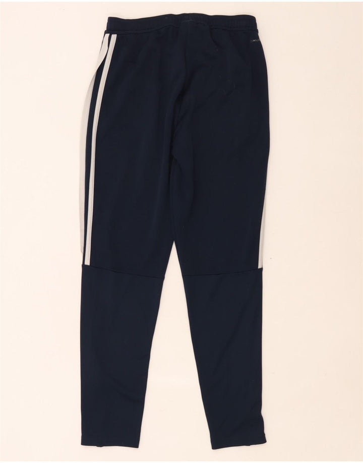 Adidas Mens Climalite Tracksuit Trousers Medium Navy Blue Polyester
