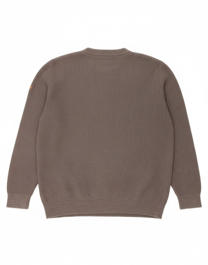 Superdry Mens Crew Neck Jumper Sweater 2XL Grey Cotton