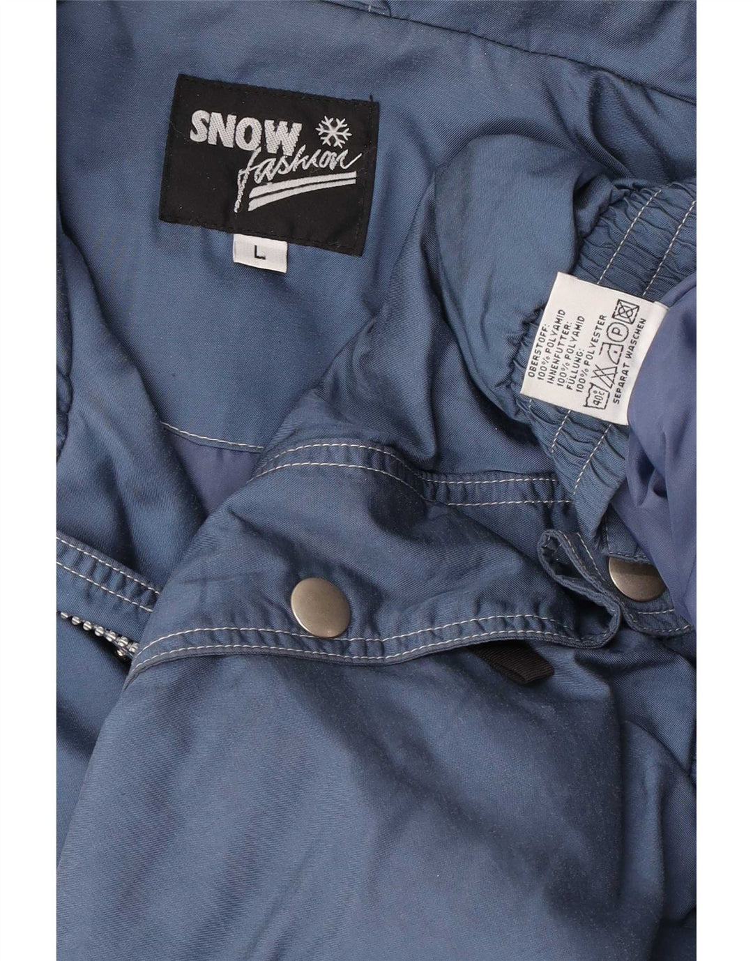 Vintage Mens Loose Fit Windbreaker Jacket UK 40 Large Blue Polyester