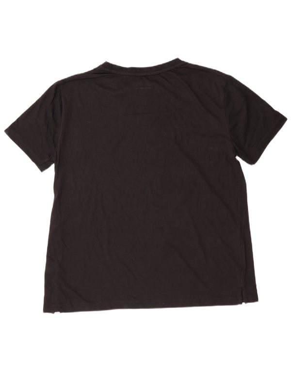 LOTTO Womens T-Shirt Top UK 16 Large Black Cotton