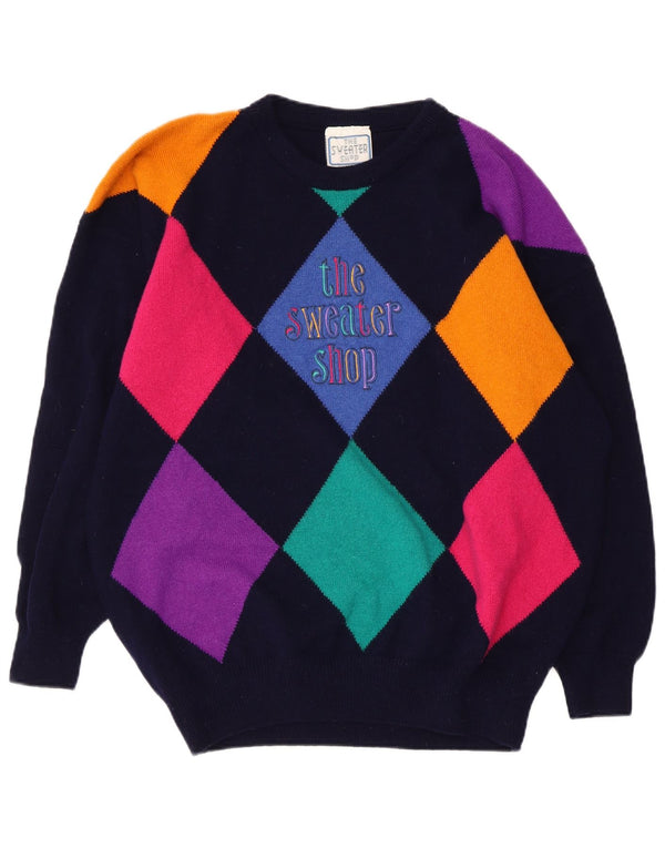 The Sweater Shop Womens Crew Neck Jumper Sweater UK 18 XL Navy Blue