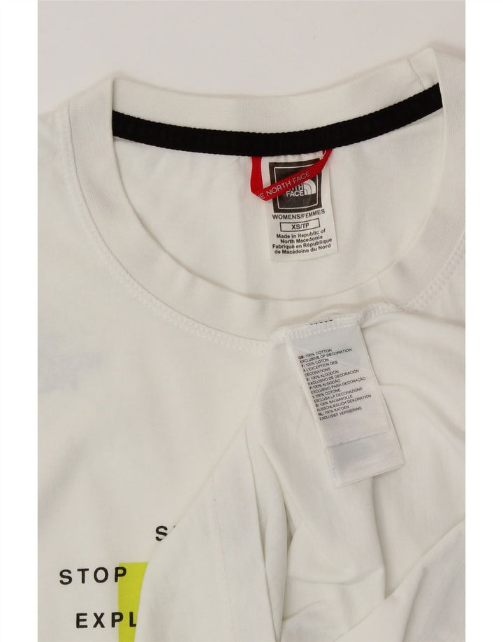 THE NORTH FACE Womens Graphic T-Shirt Top UK 6 XS White