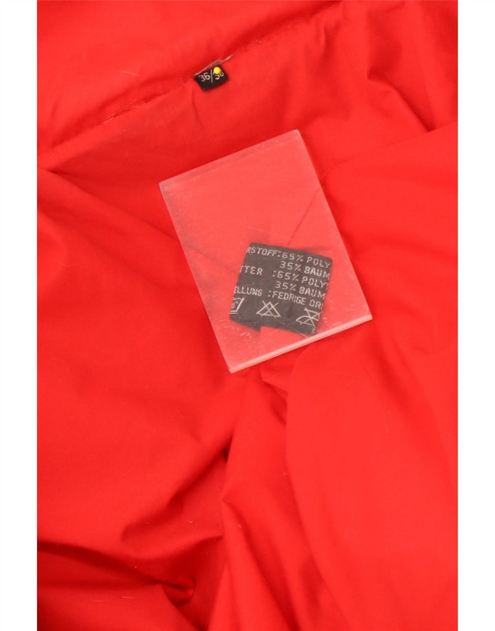 Vintage Womens Oversized Padded Coat EU 36/38 Small Red Polyester