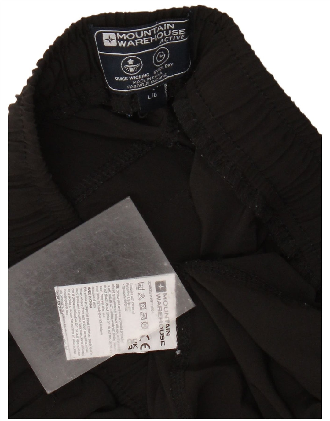 Mountain Warehouse Mens Sport Shorts Large Black Polyester