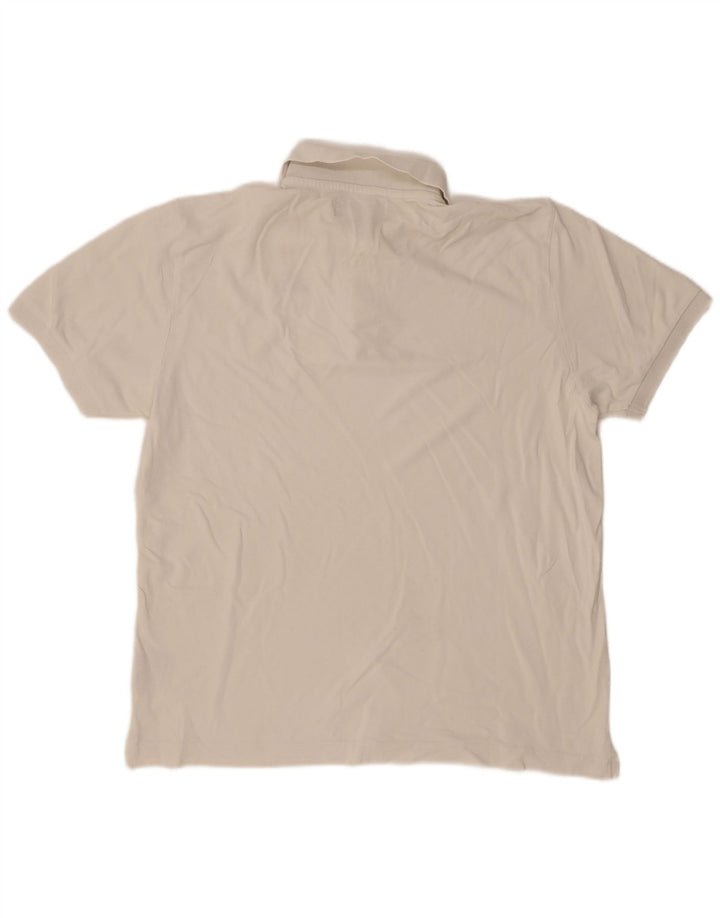 Kappa Mens Polo Shirt Large White Cotton