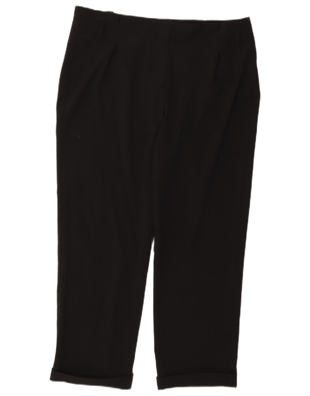 CALVIN KLEIN Womens Straight Cropped Trousers US 12 Large W36 L26 Black