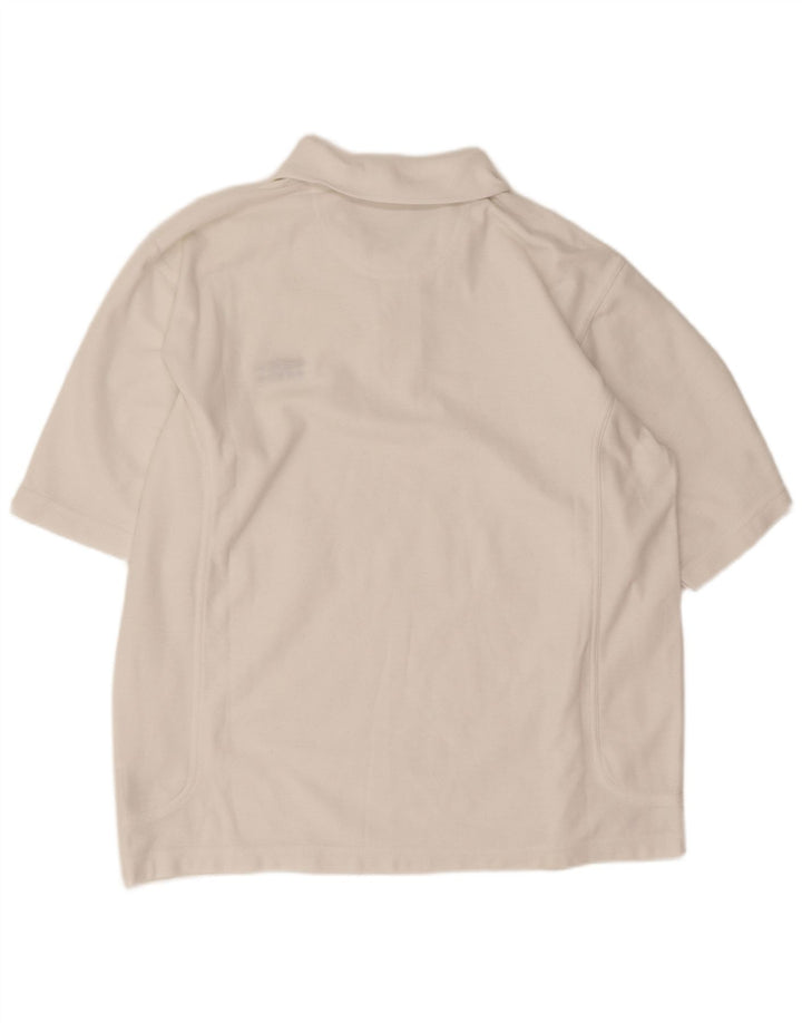 Umbro Mens Polo Shirt Large White Polyester Sports