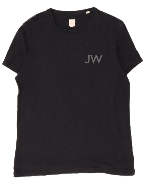 Jack Wills Mens Graphic T-Shirt Top Small Black Cotton