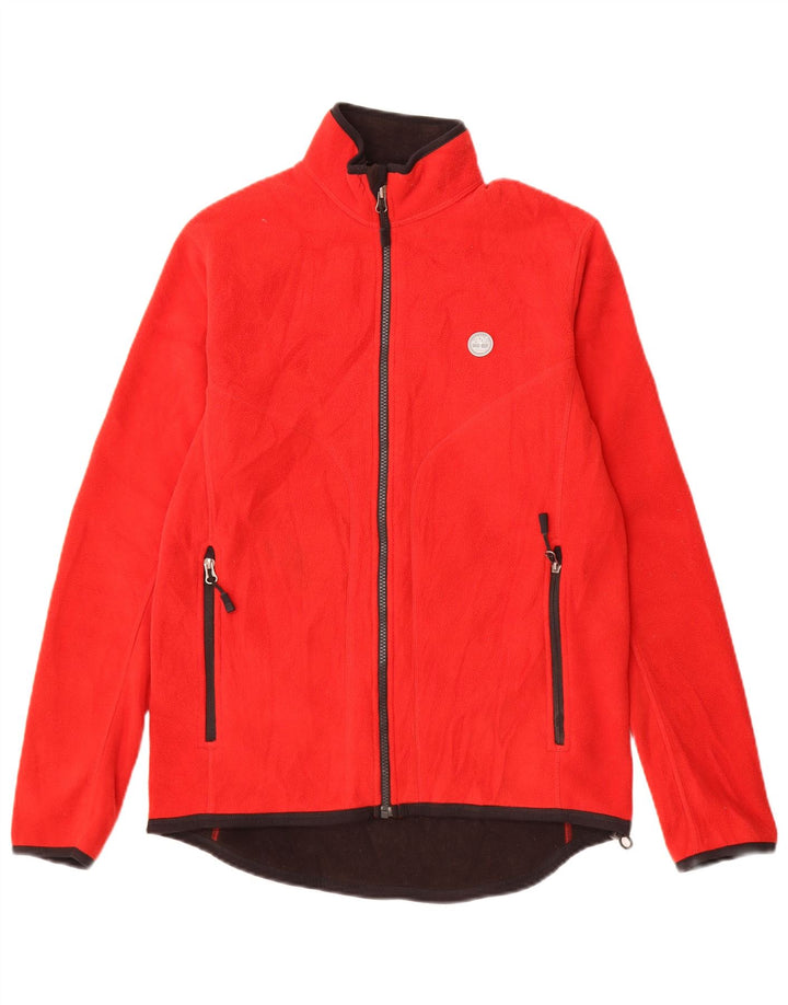 TIMBERLAND Mens Fleece Jacket UK 36 Small Red Polyester