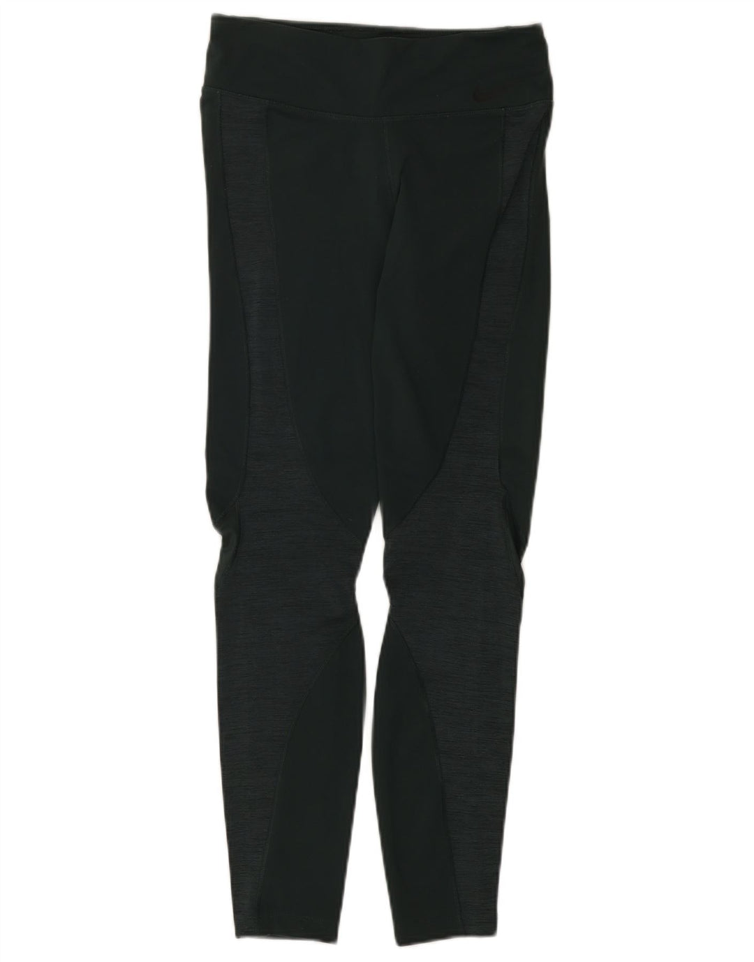 NIKE Womens Dri Fit Leggings UK 12 Medium Green Nylon