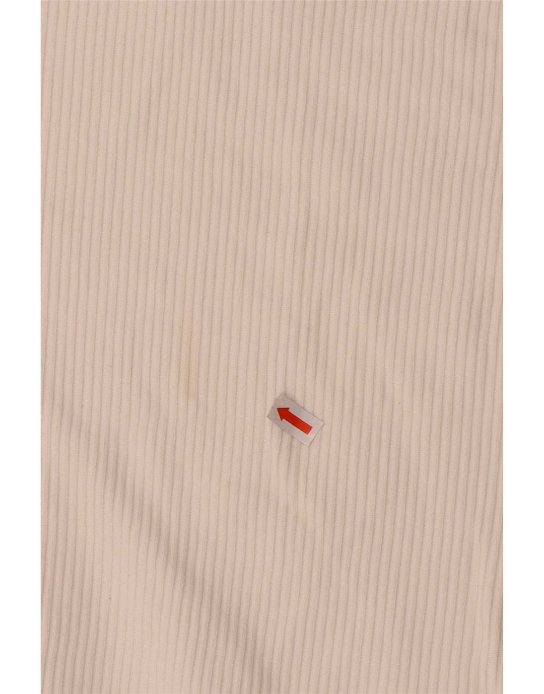 Zara Mens Polo Shirt Medium White Striped Cotton