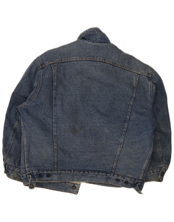 Rifle Mens Sherpa Denim Jacket UK 38 Medium Blue Cotton