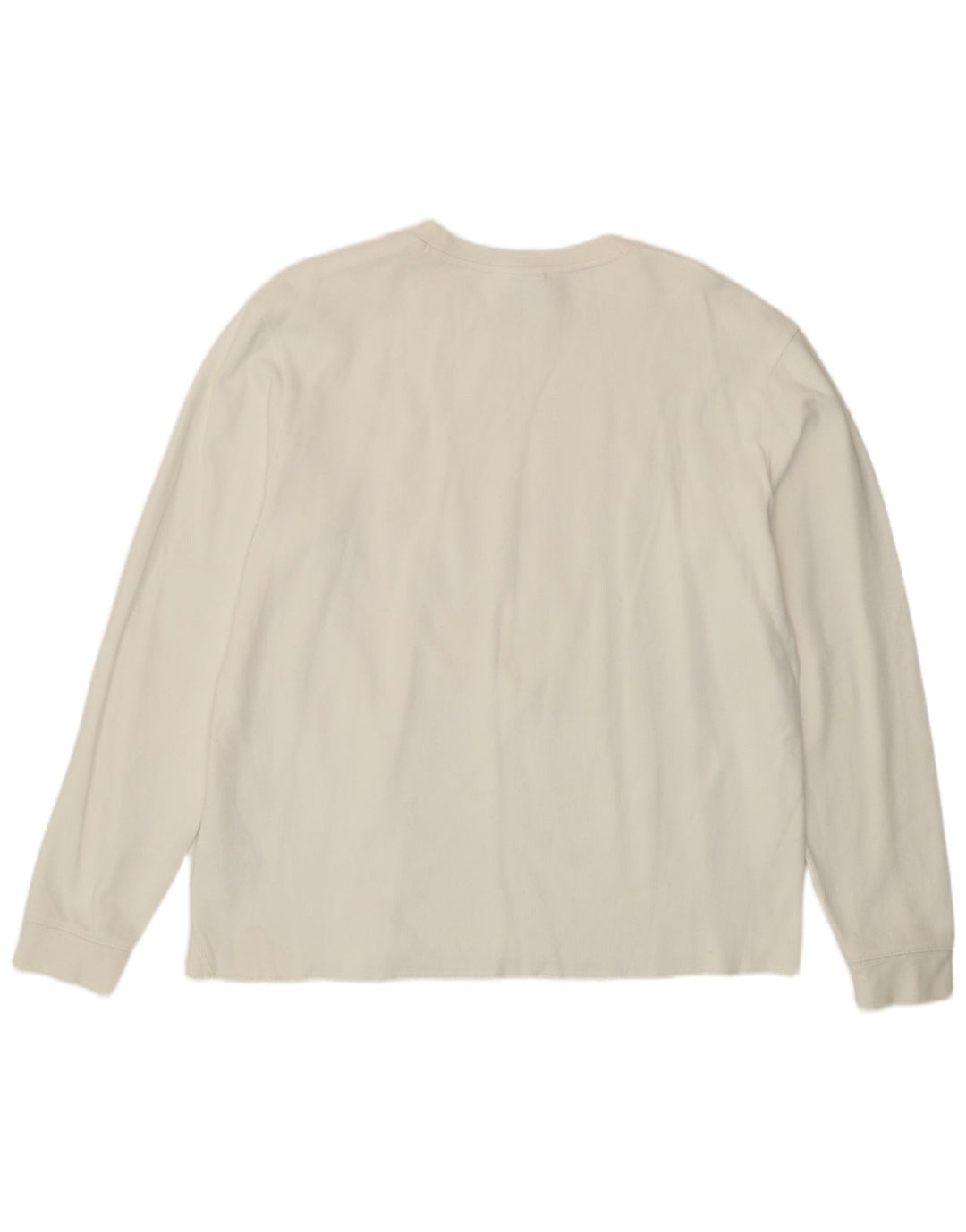 Zara Mens Top Long Sleeve Large White Cotton