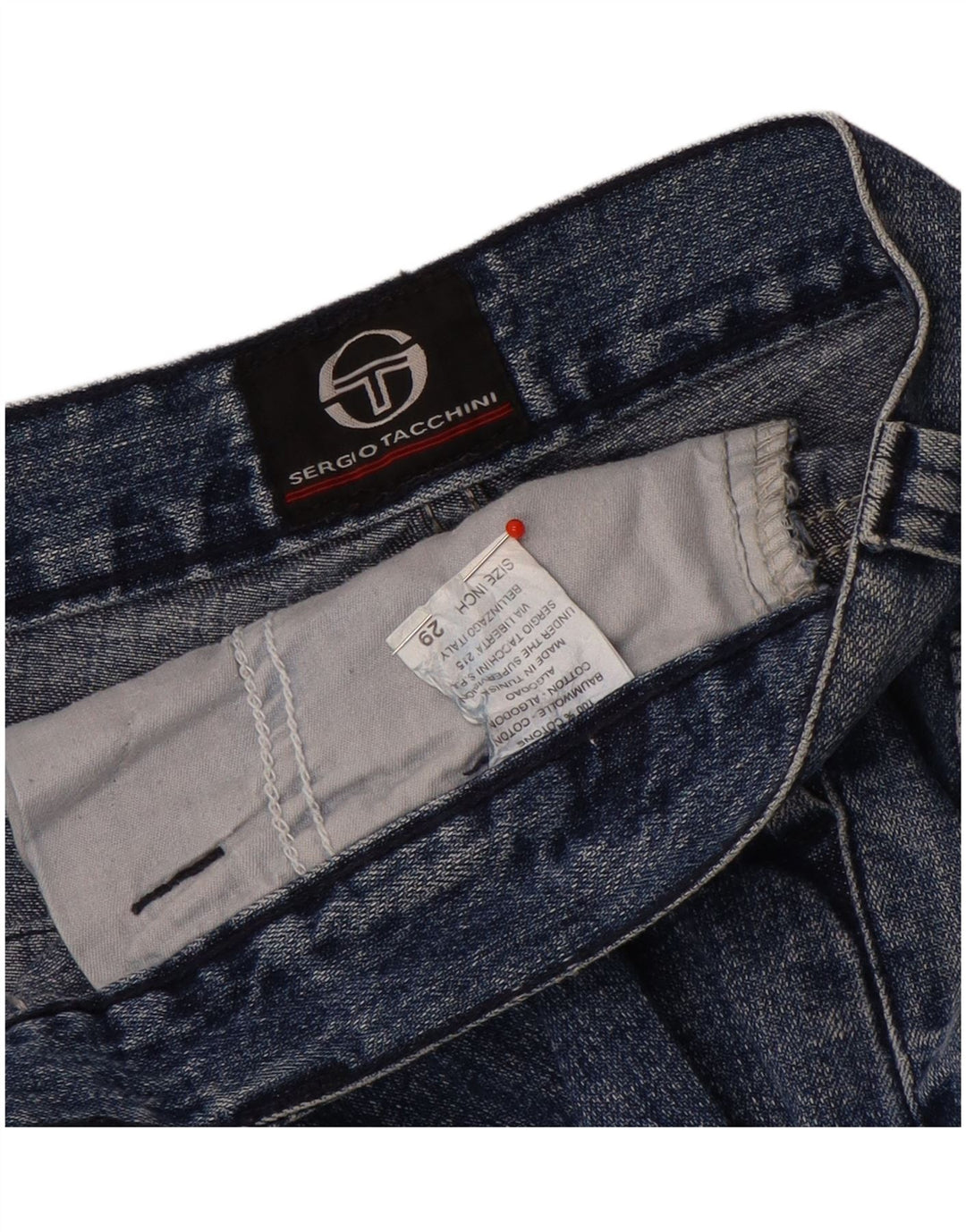 Sergio Tacchini Womens Bootcut Jeans W29 L35 Blue Cotton