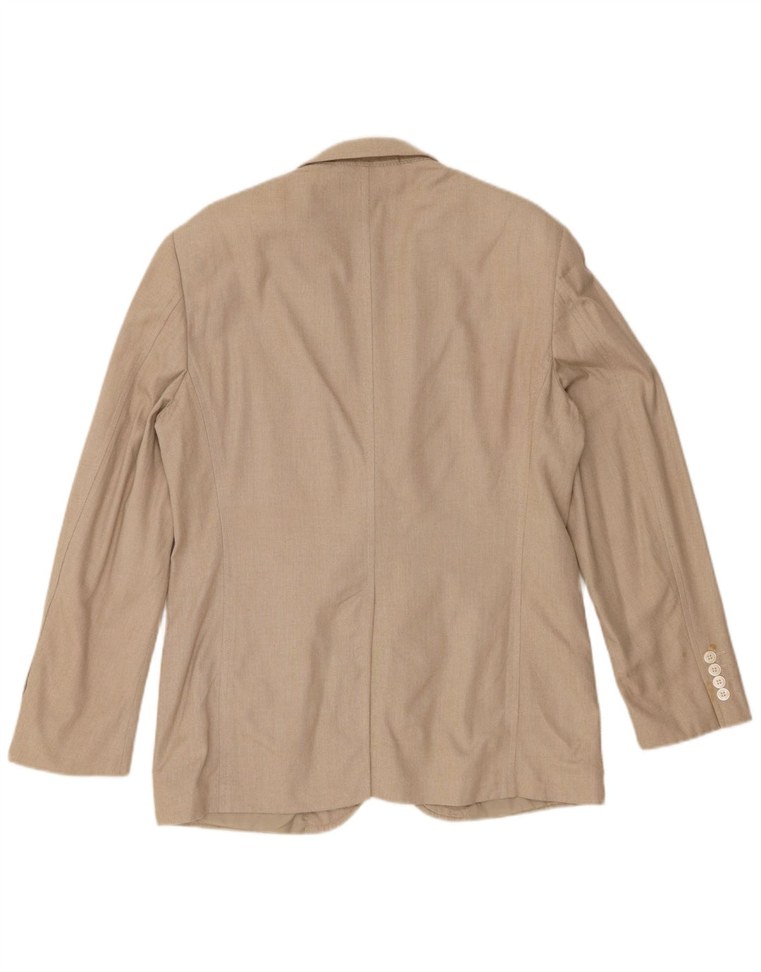 Marks & Spencer Mens 2 Button Blazer Jacket UK 40 Medium Beige Cotton