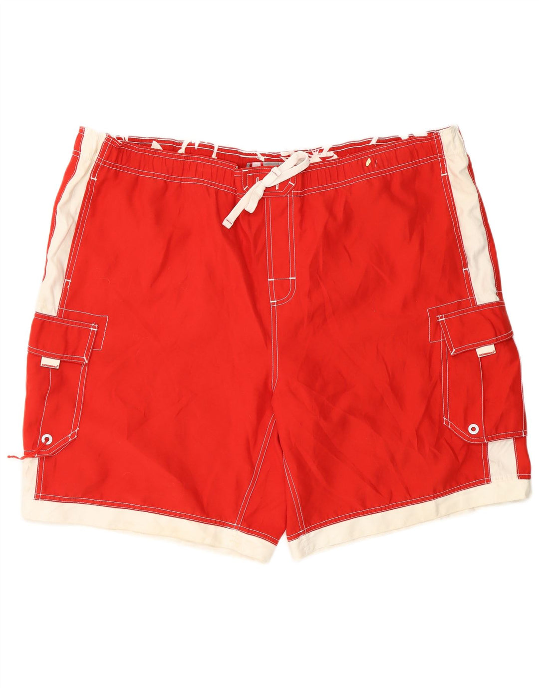 MOSSIMO Mens Swimming Shorts XL Red Colourblock Polyester