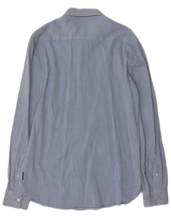French Connection Mens Shirt Small Blue Cotton