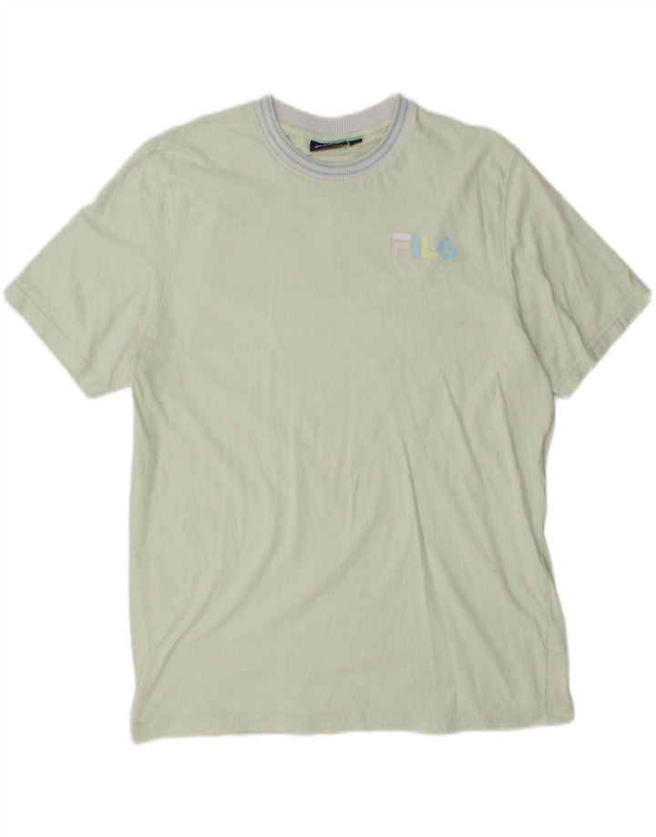 FILA Mens Graphic T-Shirt Top Medium Green Cotton