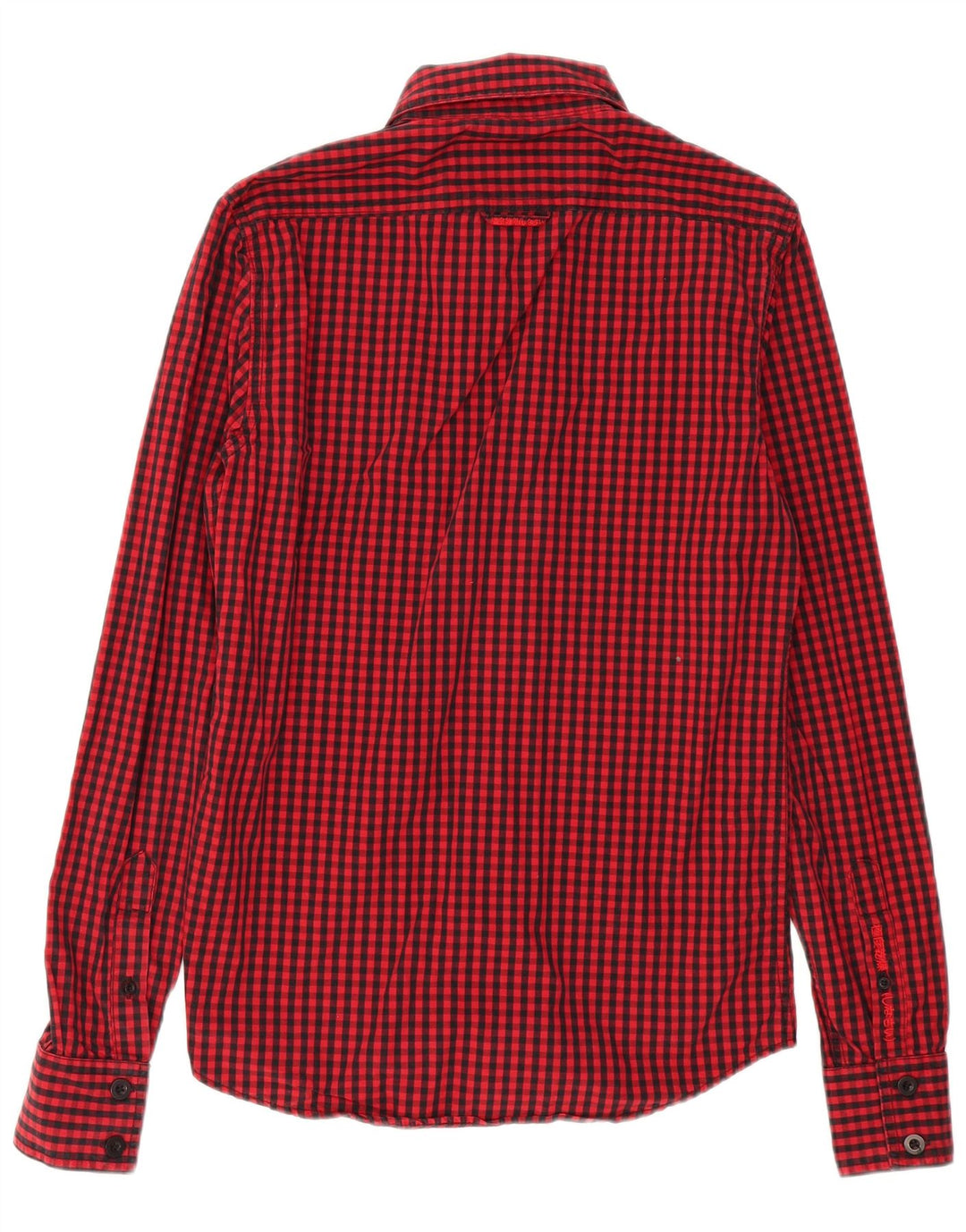 Superdry Mens Checked  Shirt Medium Red Check Cotton Classic