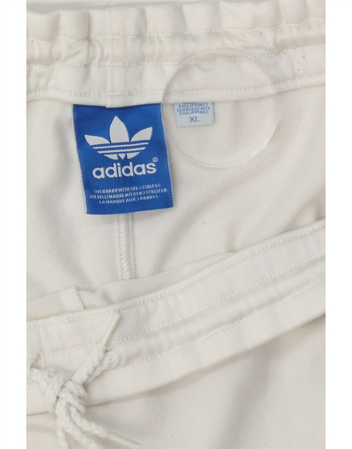 ADIDAS Mens Tracksuit Trousers Joggers XL  White Polyester