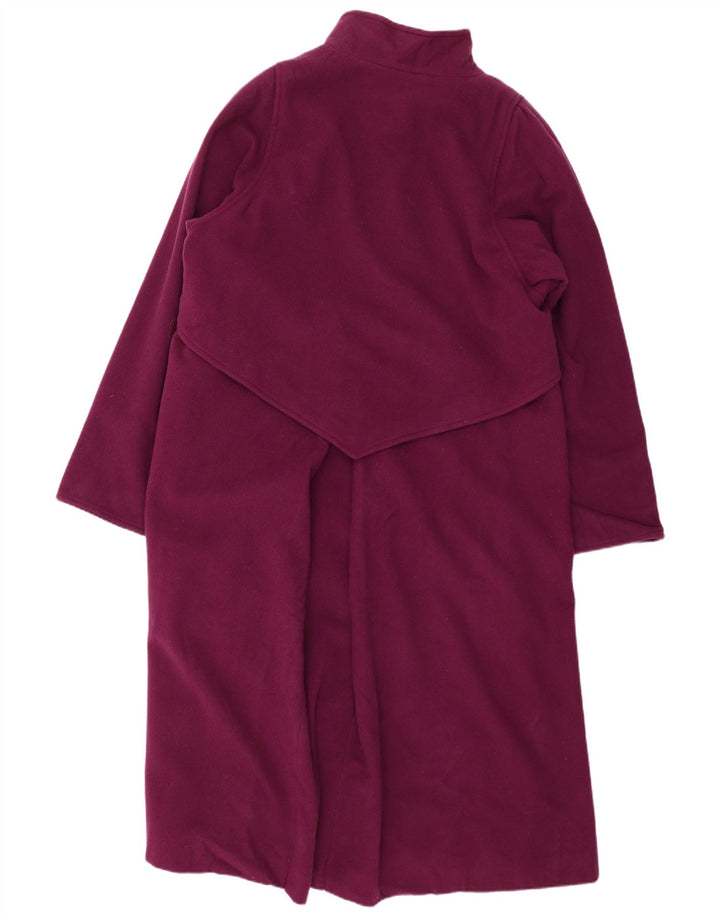 LONDON FOG Womens Trench Coat US 10 Large Purple Wool