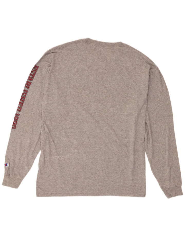 Champion Mens Washington State Cougars Graphic Top Long Sleeve 2XL Grey