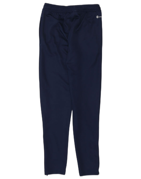 ADIDAS Boys Aeroready Tracksuit Trousers 11-12 Years  Navy Blue Polyester
