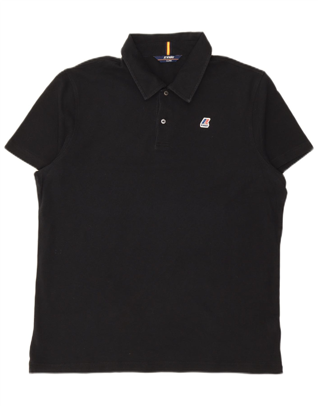 K-WAY Mens Polo Shirt XL Black Cotton