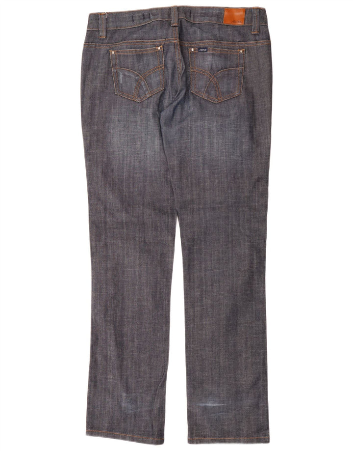 LEE Womens Riders Low Waist Straight Jeans US 12 Large W34 L33 Navy Blue