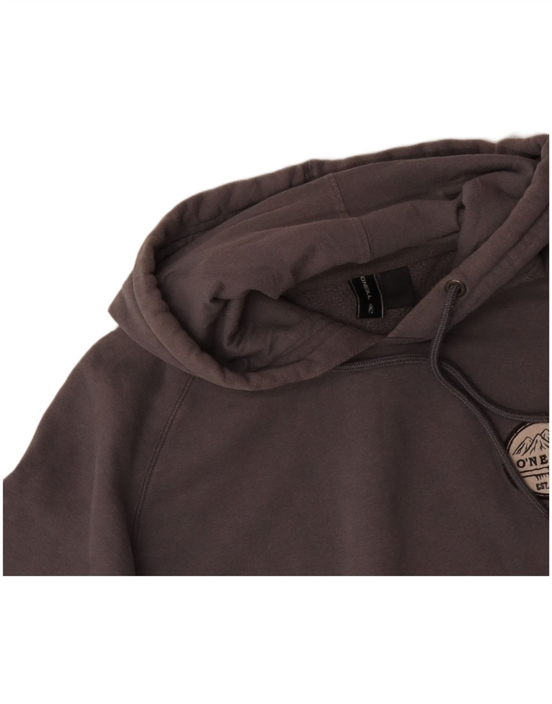 O'NEILL Mens Hoodie Jumper Large Grey Cotton