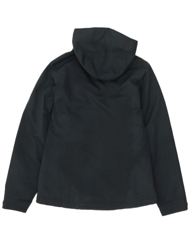 JACK WOLFSKIN Womens Hooded Windbreaker Jacket UK 12 Medium Navy Blue