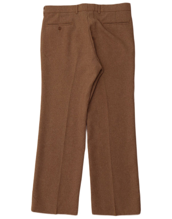 LEVI'S Mens Action Slacks Straight Suit Trousers W36 L31 Brown