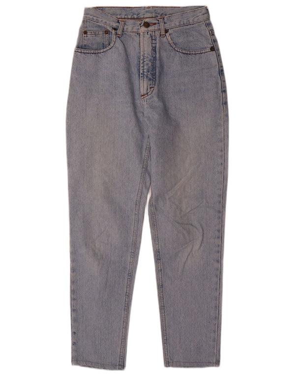 Carino Womens High Waist Tapered Jeans W26 L27 Blue Floral