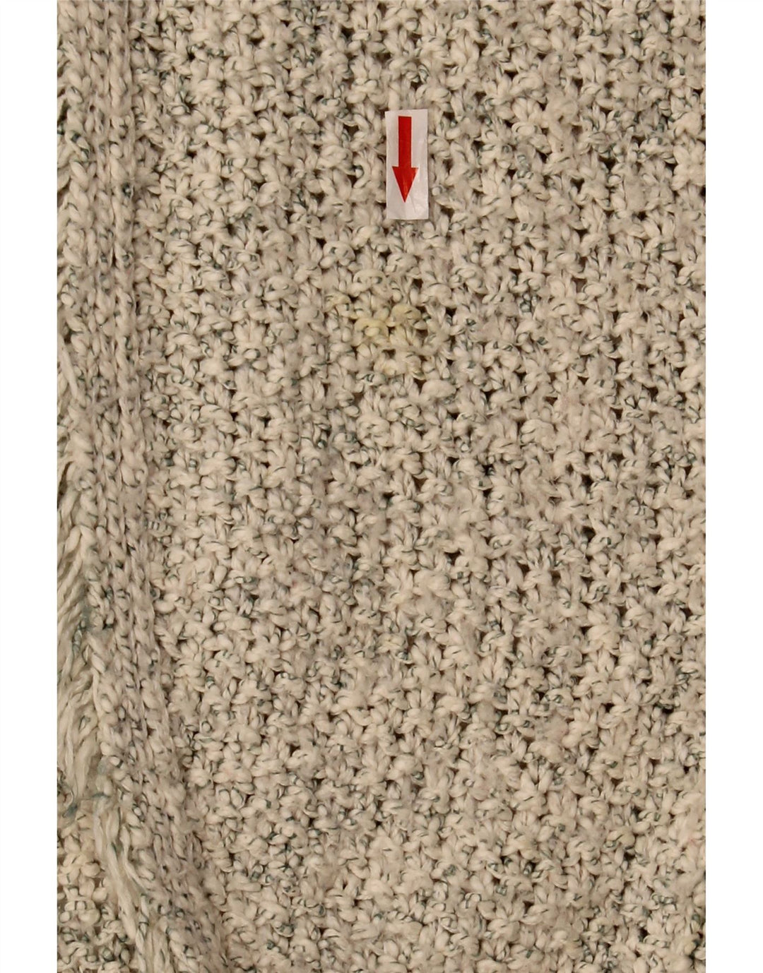 Zara Womens Open Cardigan Sweater UK 14 Medium Beige Flecked