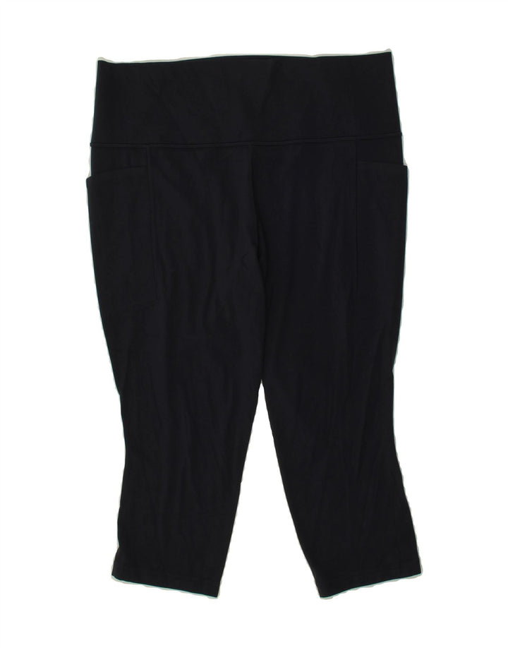 ATHLETA Womens Capri Leggings UK 18 XL Navy Blue Polyester Vintage Athleta and Second-Hand Athleta from Messina Hembry 