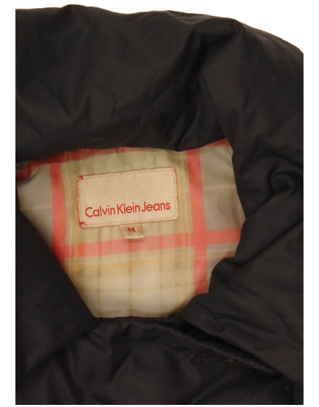 Calvin Klein Jeans Womens Double Breasted Padded Coat UK 14 Medium Black