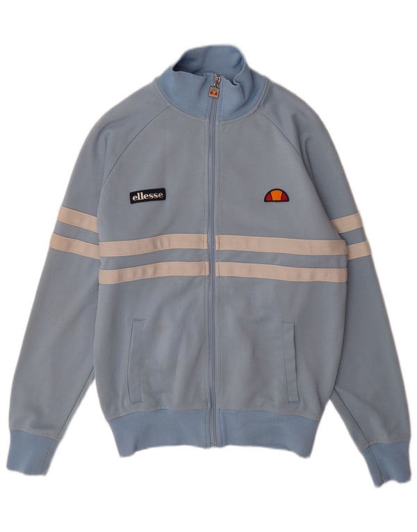 Ellesse Mens Tracksuit Top Jacket Medium Blue Striped Cotton