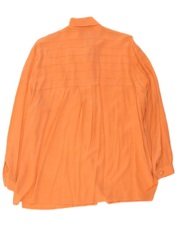 Pancaldi & B Womens Longline Loose Fit Shirt Blouse UK 18 XL Orange