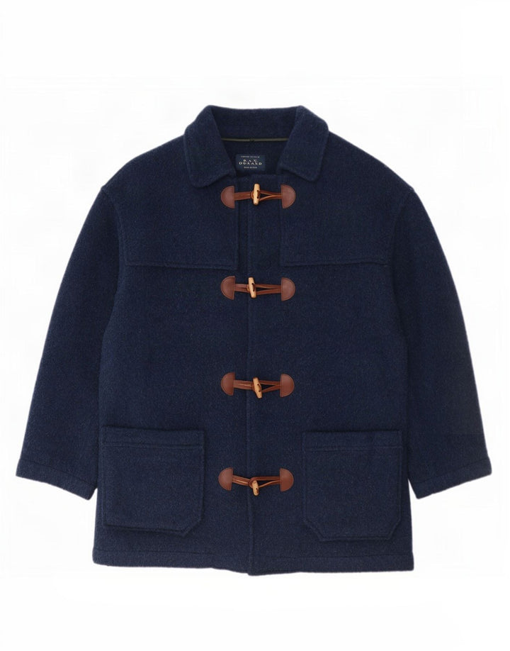 Vintage Mens Duffle Coat IT 50 Large Navy Blue Wool
