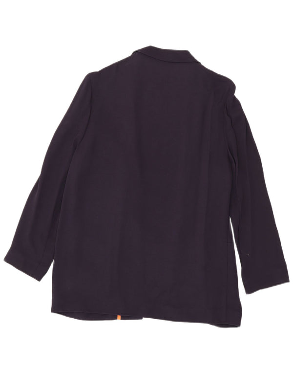 WHISTLES Womens Open Blazer Jacket UK 12 Medium Navy Blue Viscose