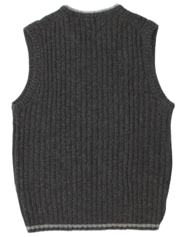 L.O.G.G Mens Vest Tank Top Medium Grey Virgin Wool