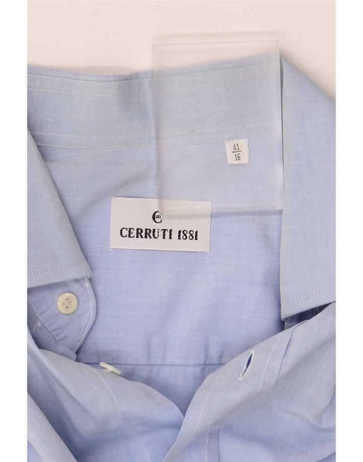 Cerruti 1881 Mens Shirt Size 41 16 Large Blue