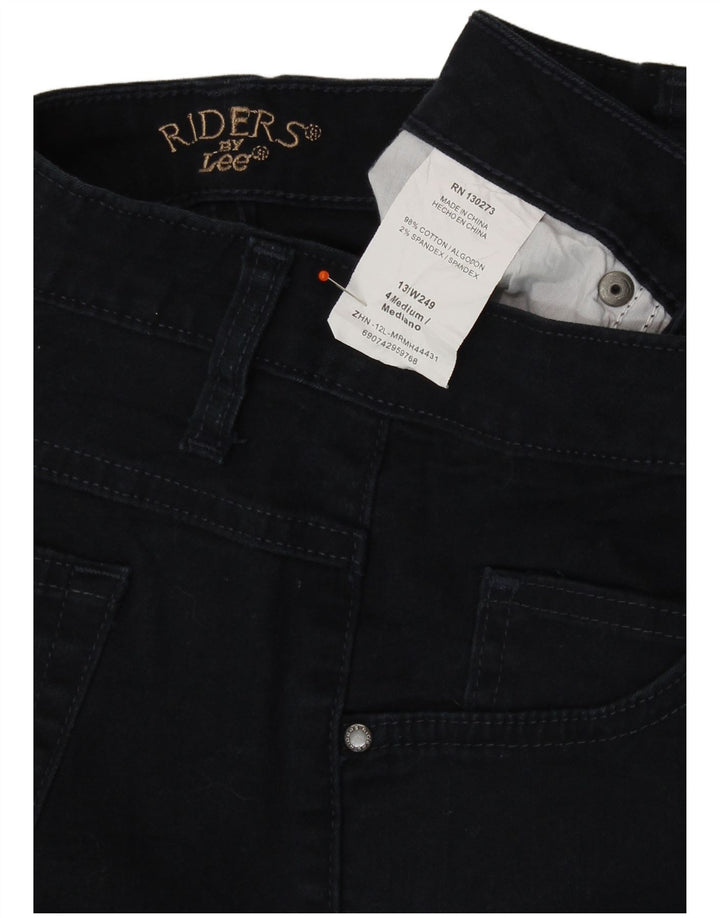 LEE Womens Riders Capri Jeans US 4 Small W27 L18 Navy Blue Cotton