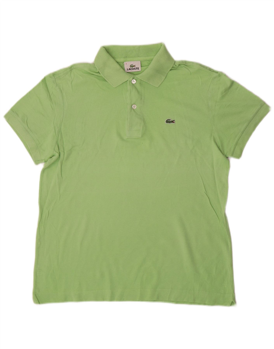 Lacoste Mens Polo Shirt Size 3 Small Green Cotton