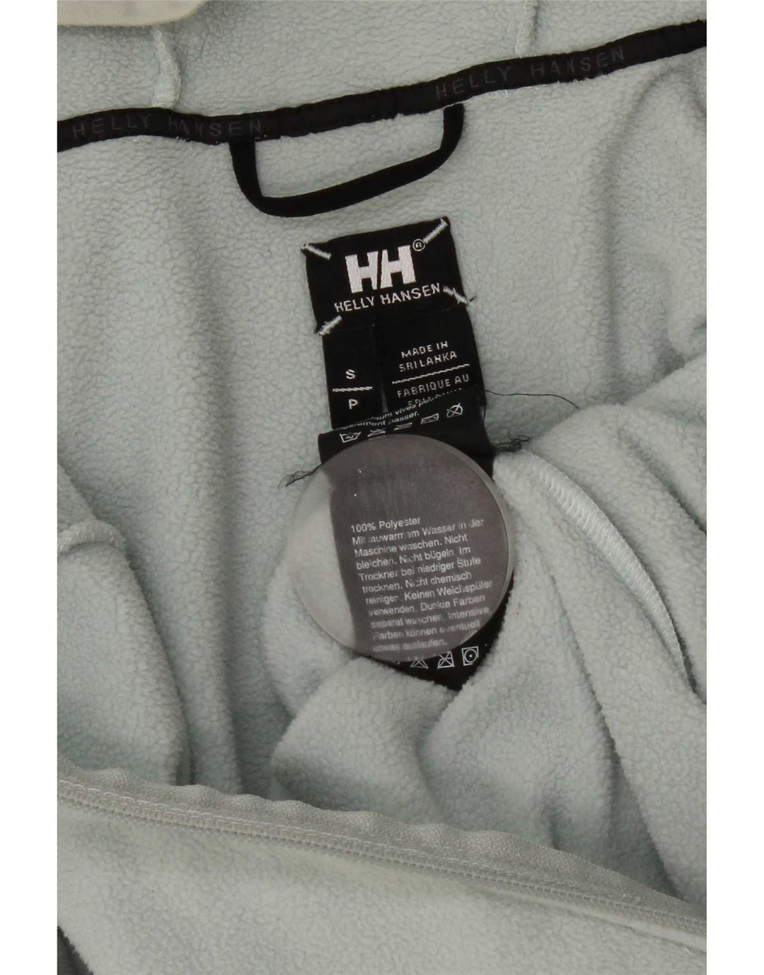 Helly Hansen Womens Crop Hooded Fleece Jacket UK 10 Small Blue Polyester