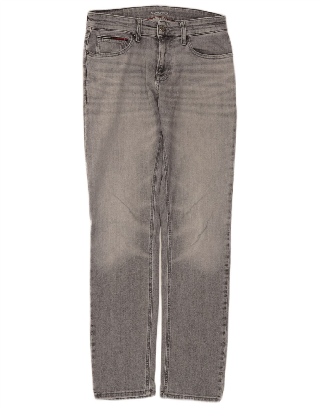 TOMMY HILFIGER Mens Scanton Slim Jeans W30 L32 Grey Cotton
