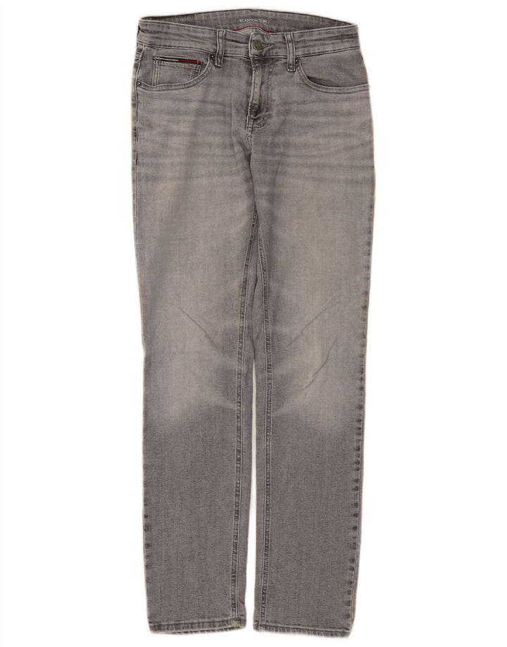 TOMMY HILFIGER Mens Scanton Slim Jeans W30 L32 Grey Cotton