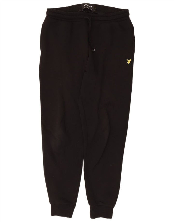 Lyle & Scott Mens Tracksuit Trousers Joggers Medium Black Cotton