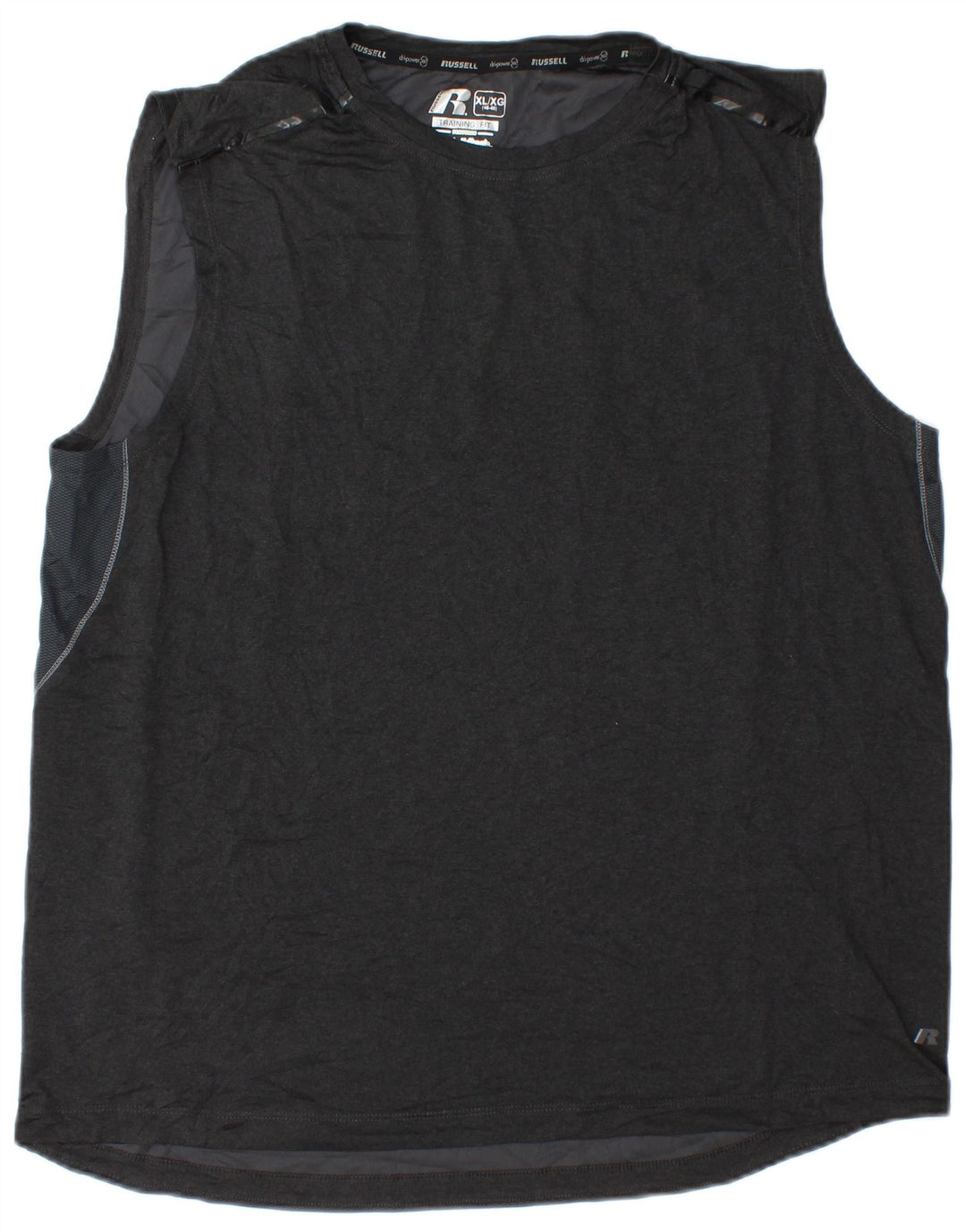 RUSSELL ATHLETIC Mens Dri-Power Vest Top UK 46/48 XL Grey Polyester